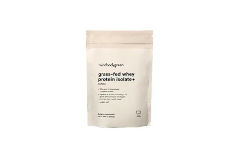 Clean fuel for peak performance: mindbodygreen Grass-Fed Whey Protein supporting muscle repair and endurance with nutrition you can trust.