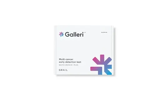 Galleri Multi-Cancer Early Detection Test kit with collection vials, representing proactive health and screening for multiple cancers.
