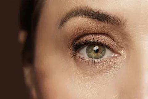 Close up of caucasian woman's green eyes Close up of caucasian woman's green eyes