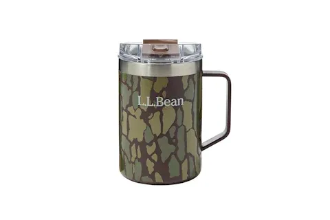 An insulated travel mug from L.L.Bean