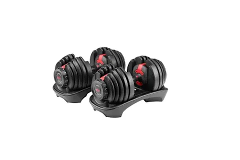 Maximize your at-home practice. Space-saving adjustable dumbbells for versatile, full-body training without the clutter.