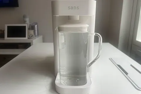 Sans Water Purifier on writer's counter