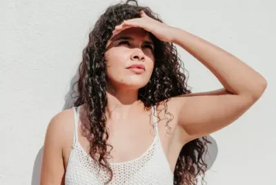 Young Woman With Long Curly Hair Outdoors 6/15/20, 11/9/20