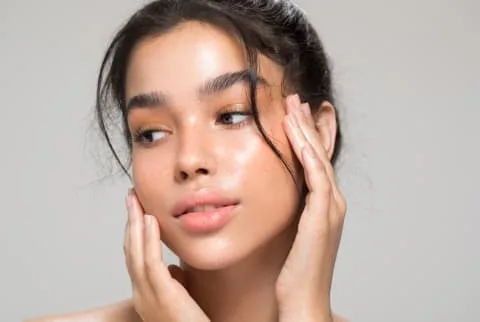 woman with dewy skin woman with dewy skin