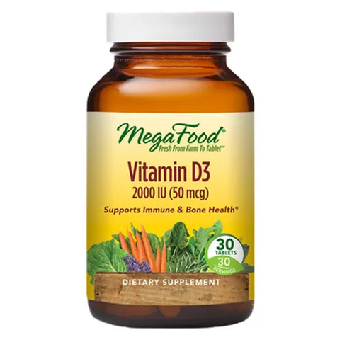 Best fermented: MegaFood Vitamin D3 2,000 IU bottle of MegaFood vitamin D