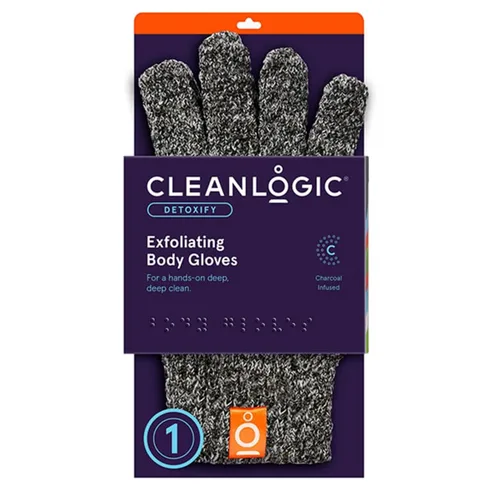Cleanlogic Detoxifying Charcoal Exfoliating Body Gloves Cleanlogic Detoxifying Charcoal Exfoliating Body Gloves