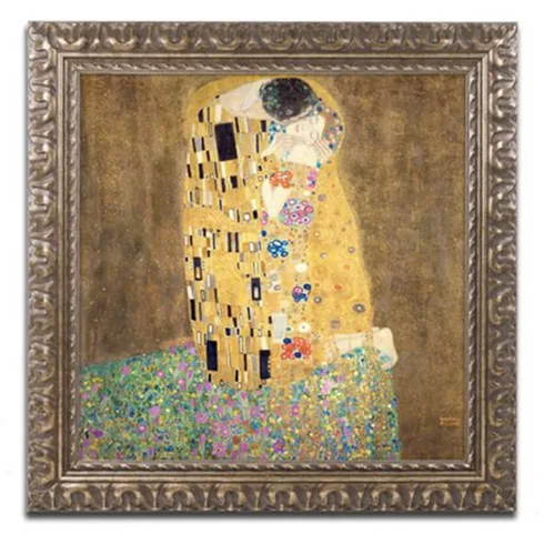 the kiss print in gold frame the kiss print in gold frame